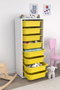 Hanah Home Armario Multiusos Blanco y Amarillo